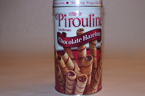 0042456155026 - CREME DE PIROULINE ALL NATURAL CREAM FILLED CHOCOLATE HAZELNUT ROLLED WAFERS 10OZ EACH (PACK OF 4)