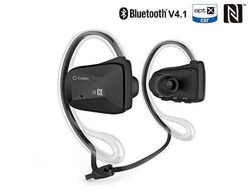 0042485075135 - ALCATEL ONE TOUCH PIXI PULSAR (TRACONE) CELLET SPORTS-FIT BLUETOOTH V4.1 STEREO HEADSET WITH NFC CONNECTION - BLACK
