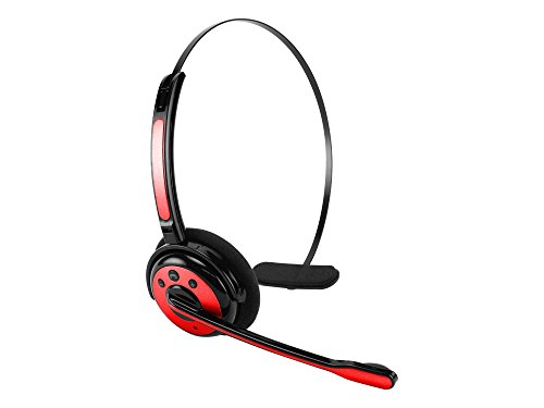 0042485112243 - ALCATEL ONE TOUCH PIXI PULSAR (TRACONE) CELLET WIRELESS BLUETOOTH HEADSET WITH BOOM MICROPHONE AND NOISE REDUCTION AND ECHO CANCELLING - RED