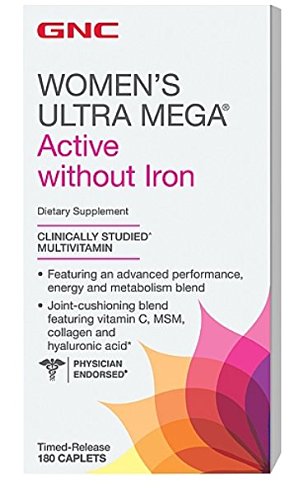 4250379300409 - GNC WOMEN'S ULTRA MEGA ACTIVE WITHOUT IRON MULTIVITAMIN, TIMED RELEASE CAPLETS 1