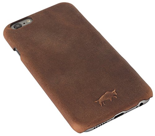 4251042582450 - SOLO PELLE IPHONE 6/6S PLUS (5.5) ULTRA SLIM LEATHER CASE OVERLAY ON POLYCARBONATE BACK COVER FOR APPLE IPHONE 6/6S PLUS (VINTAGE BROWN)