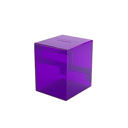 4251715413616 - GAMEGENIC BASTION 100+ XL DECK BOX - COMPACT, SECURE, AND PERFECTLY ORGANIZED FOR YOUR TRADING CARDS! SAFELY PROTECTS 100+ DOUBLE-SLEEVED CARDS, PURPLE COLOR, MADE