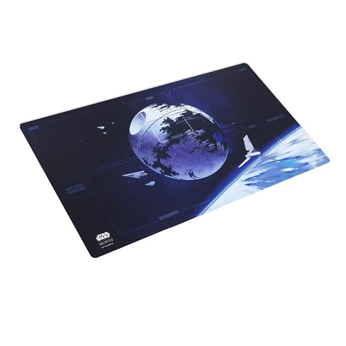 4251715414101 - STAR WARS UNLIMITED DEATH STAR PRIME GAME MAT - OFFICIALLY LICENSED, FULL-COLOR PRINTED, PLAYMAT, SLIP-RESISTANT 24 BY 14 RUBBER MAT, COMPATIBLE WITH TCGS & LCGS, MADE BY GAMEGENIC