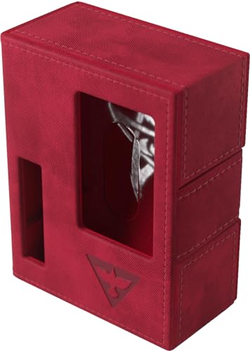 4251715414613 - GAMEGENIC ARKHAM HORROR INVESTIGATOR DECK TOME - PREMIUM DECK BOX FOR ARKHAM HORROR: THE CARD GAME, HOLDS A FULL INVESTIGATOR DECK, SURVIVOR - RED COLOR, MADE