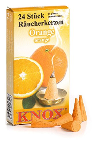 4260183468530 - KNOX ORANGE SCENTED INCENSE CONES, PACK OF 24, MADE IN GERMANY