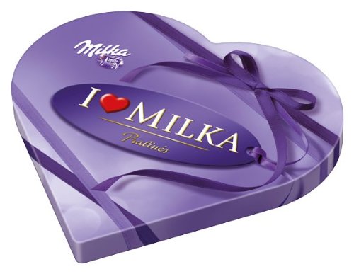4260337739950 - MILKA I LOVE MILKA NOUGAT PRALINES IN HEART SHAPE GIFT BOX (187G)