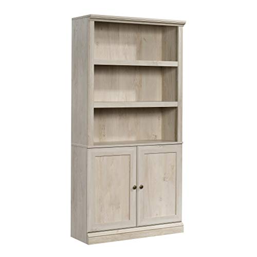 0042666054034 - SAUDER MISCELLANEOUS STORAGE BOOKCASE WITH DOORS, L: 35.28 X W: 13.23 X H: 69.76, CHALKED CHESTNUT FINISH