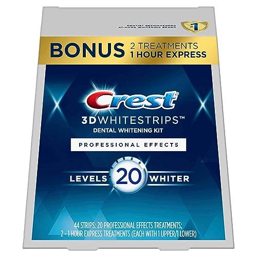 0042822199067 - CREST 3D WHITE PROFESSIONAL EFFECTS WHITESTRIPS 20 TREATMENTS + CREST 3D WHITE 1 HOUR EXPRESS WHITESTRIPS 2 TREATMENTS - TEETH WHITENING KIT