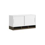 0042976006570 - MOMENTUM COLLECTION HUTCH TWO DOORS 36W X 13D X 18-5 8H WHITE MOCHA CHERRY 36 IN