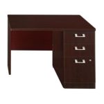 0042976640606 - QUANTUM SERIES L-SHAPED SUITE WITH HUTCH BOOKCASE AND FILE FINISH HARVEST CHERRY 42 IN