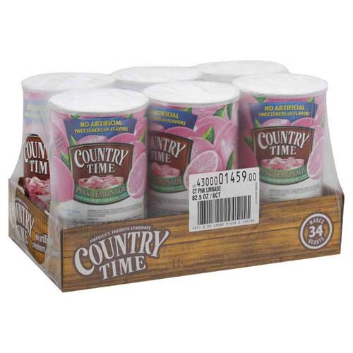 0043000014592 - COUNTRY TIME PINK LEMONADE DRINK MIX, 5.156 POUND -- 6 PER CASE.