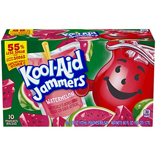 0043000053775 - KOOL-AID JAMMERS WATERMELON FLAVORED JUICE DRINK (10 POUCHES)
