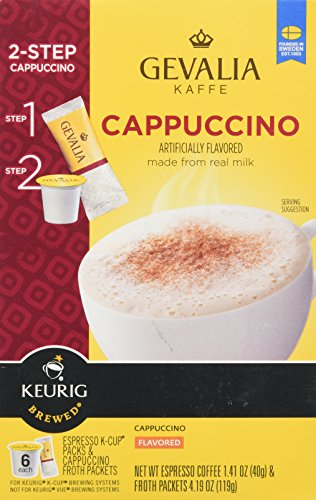 0043000057728 - GEVALIA KAFFE 2-STEP CAPPUCCINO (6 ESPRESSO COFFEE CUPS & CAPPUCCINO FROTH PACKETS)