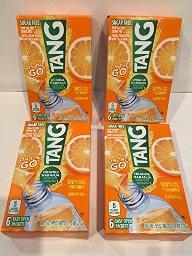 0043000069363 - TANG ON THE GO! ORANGE NARANJA VITAMIN C DRINK MIX 6 EASY OPEN PACKETS (PACK OF 4)