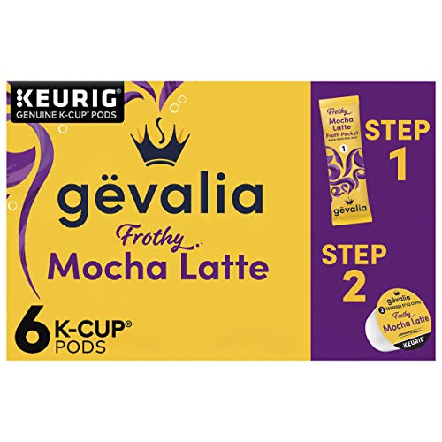 0043000086261 - GEVALIA FROTHY 2-STEP MOCHA LATTE EXPRESSO K-CUP® COFFEE PODS & FROTH PACKETS KIT (12 CT BOX)