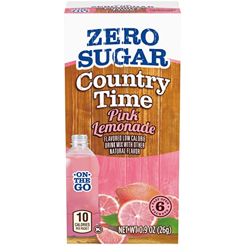 0043000090312 - COUNTRY TIME SUGAR-FREE PINK LEMONADE ON-THE-GO POWDERED DRINK MIX 6 COUNT