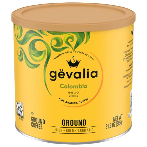 0043000091685 - GEVALIA COLOMBIAN GROUND COFFEE (31.9 OZ CANISTER)