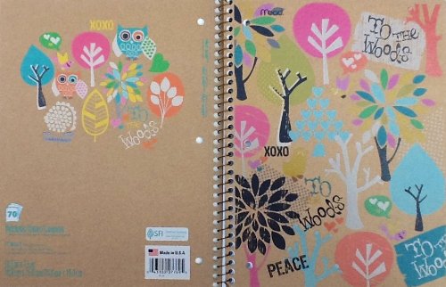 0043100077695 - TO THE WOODS! COLLEGE RULED NOTEBOOK 70 SHEETS, STANDARD 10.5 X 7.5