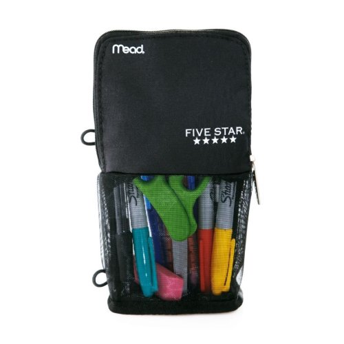 0043100500896 - MEAD STAND 'N STORE FIVE STAR PENCIL POUCH | BLACK