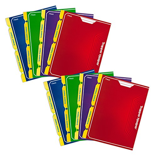 0043100730453 - MEAD TRAPPER KEEPER 2-POCKET PORTFOLIO, 12 X 9.38 X .12 INCHES, ASSORTED, PACK OF 8
