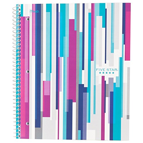 0043100731276 - FIVE STAR STYLE SPIRAL NOTEBOOK, 1 SUBJECT, COLLEGE RULED, 11 IN.X 8.5 IN., TEAL