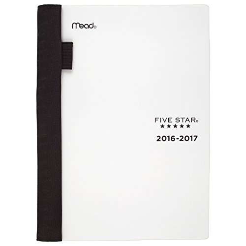 0043100732600 - FIVE STAR ACADEMIC YEAR WEEKLY / MONTHLY PLANNER, AUGUST 2016 - JULY 2017, 5-3/4X8-1/2, STUDENT, ADVANCE, WHITE