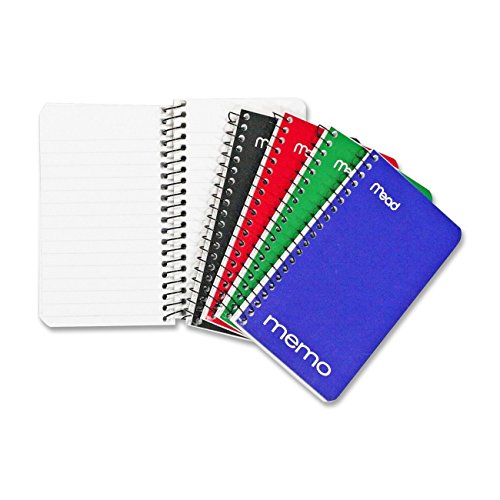 0043100736059 - MEAD WIREBOUND MEMO BOOKS, 5 X 3 INCHES, PACK OF 8, ASSORTED