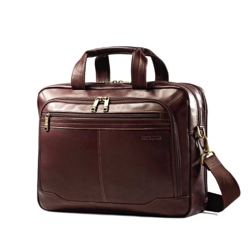 0043202535956 - SAMSONITE COLOMBIAN LEATHER TOPLOADER, BROWN, ONE SIZE