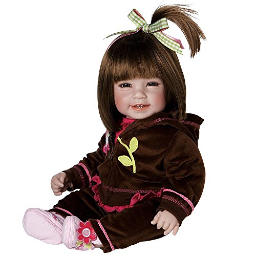 0433599176434 - ADORA TODDLER CUDDLY & WEIGHTED 20PLAY DOLL -WORKOUT CHIC, REMOVABLE HOODIE JACKET AND TENNIES SHOES BROWN HAIR/BROWN EYES- AGES 6+