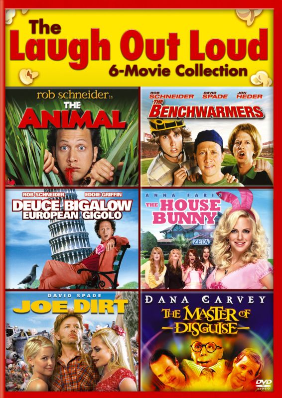 0043396421653 - THE LAUGH OUT LOUD 6 MOVIE COLLECTION: THE ANIMAL / THE BENCHWARMERS / DEUCE BIGALOW EUROPEAN GIGOLO / THE HOUSE BUNNY / JOE DIRT / THE MASTER OF DISGUISE (WITH INSTAWATCH)