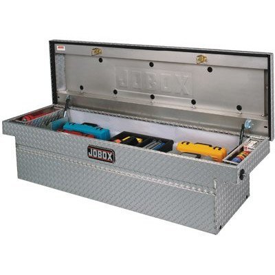 0043419927902 - 72 IN. ALUMINUM SINGLE LID DEEP FULL SIZE CROSSOVER TOOL BOX IN CLEAR COAT JAC13