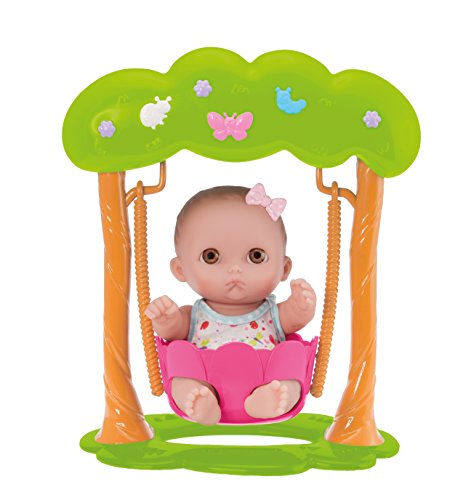 0043657169645 - ADORABLE LIL' CUTESIES SWING SET - 8.5 ALL VINYL WATER FRIENDLY DOLL FOR CHILDREN AGES 2+ - DESIGNED BY BERENGUER