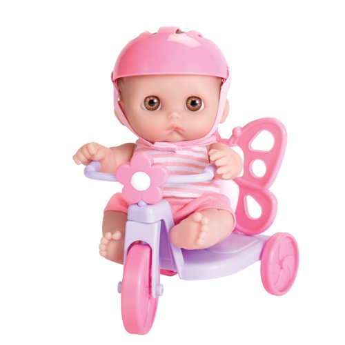 0043657169782 - ADORABLE LIL' CUTESIES BUTTERFLY TRICYCLE SET - 8.5 ALL VINYL WATER FRIENDLY DOLL FOR CHILDREN AGES 2+ - DESIGNED BY BERENGUER