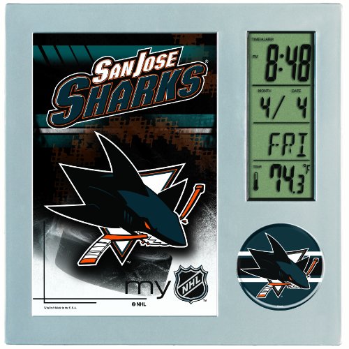 0043662065581 - NHL SAN JOSE SHARKS DIGITAL DESK CLOCK