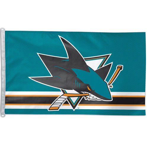0043662077102 - NHL SAN JOSE SHARKS 3-BY-5 FOOT FLAG