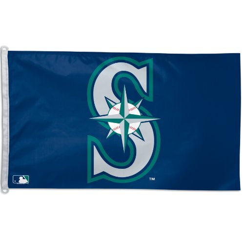 0043662155114 - MLB SEATTLE MARINERS 3-BY-5 FOOT FLAG