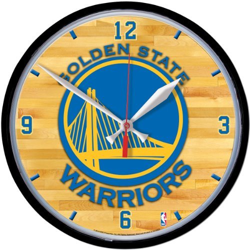 0043662175990 - NBA GOLDEN STATE WARRIORS ROUND WALL CLOCK, 12.75