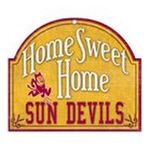 0043662194571 - WINCRAFT ARIZONA STATE SUN DEVILS 11X9 HOME SWEET HOME WOOD SIGN