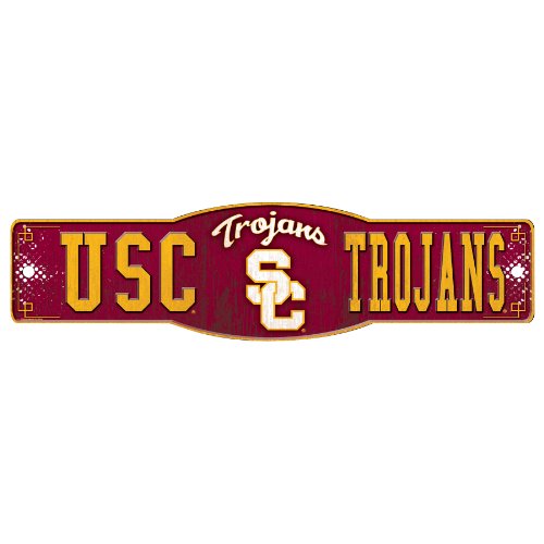 0043662261570 - NCAA USC TROJANS PLASTIC SIGN, 4.50 X 17-INCH