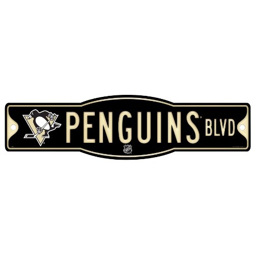 0043662278165 - NHL PITTSBURGH PENGUINS SIGN, 4.5 X 17-INCH