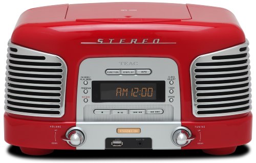 0043774028627 - TEAC SL-D920R CD RADIO WITH USB, RED