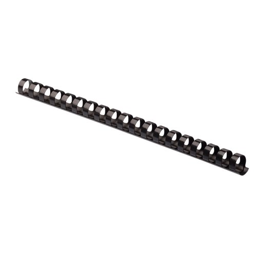 0043859514274 - FELLOWES PLASTIC COMB BINDING SPINES, 5/8 INCH DIAMETER, BLACK, 120 SHEETS, 100 PACK