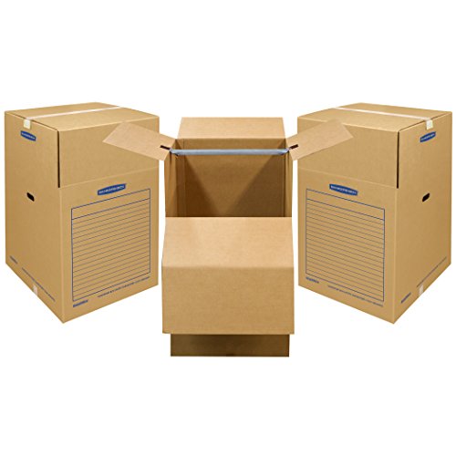 0043859717903 - BANKERS BOX SMOOTHMOVE WARDROBE AND MOVING BOXES, 20 X 20 X 34, 3 PACK