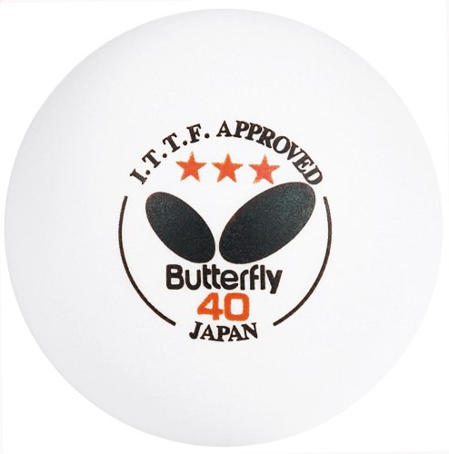 0043907004085 - BUTTERFLY B3W640C ITTF APPROVED 3-STAR 40MM TABLE TENNIS BALLS (6-PACK, WHITE)