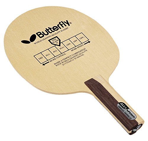 0043907217577 - BUTTERFLY ANDRZEJ GRUBBA ST BLADE WITH SRIVER EL 2.1 PROLINE TABLE TENNIS RACKET, RED/BLACK