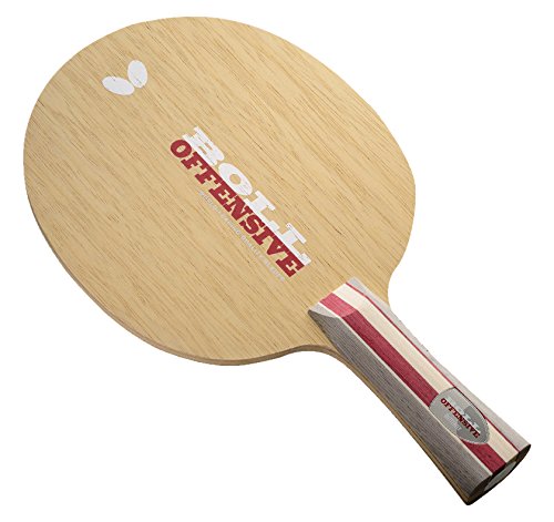 0043907219533 - BUTTERFLY TIMO BOLL OFFENSIVE FL BLADE WITH SRIVER 2.1 PROLINE TABLE TENNIS RACKET, RED/BLACK