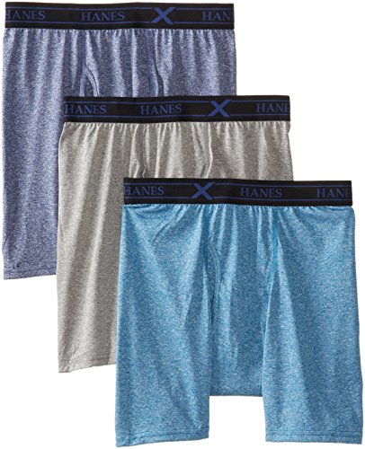 0043935596699 - HANES MEN'S 3-PACK ULTIMATE X-TEMP LIGHTWEIGHT PERFORMANCE BOXER BRIEF, ASSORTED, LARGE