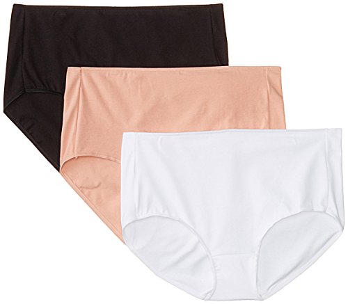 0043935746452 - HANES WOMEN'S EVERYDAY SMOOTH BRIEF PANTY, ASSORTED, 7 (PACK OF 3)