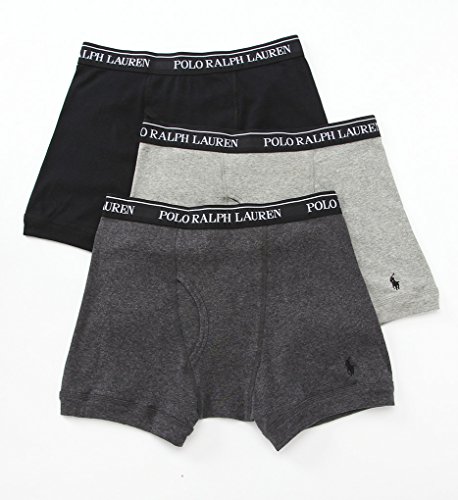0043935777111 - POLO RALPH LAUREN CLASSIC COTTON BOXER BRIEF 3-PACK, XL, GREY ASSORTED