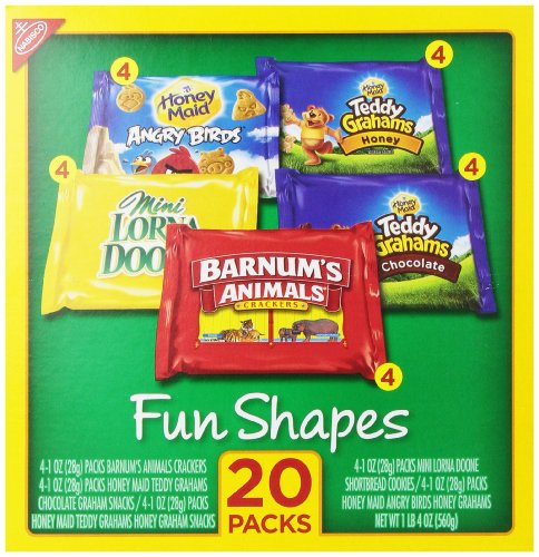 0044000031060 - NABISCO FUN SHAPES COOKIES AND CRACKERS, 1 OUNCE, 20 COUNT